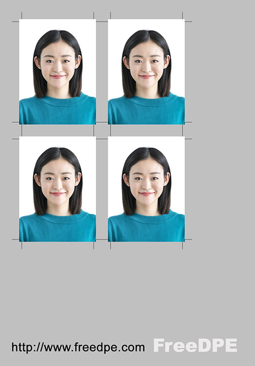 3.5x2.5cmの証明写真完成イメージ